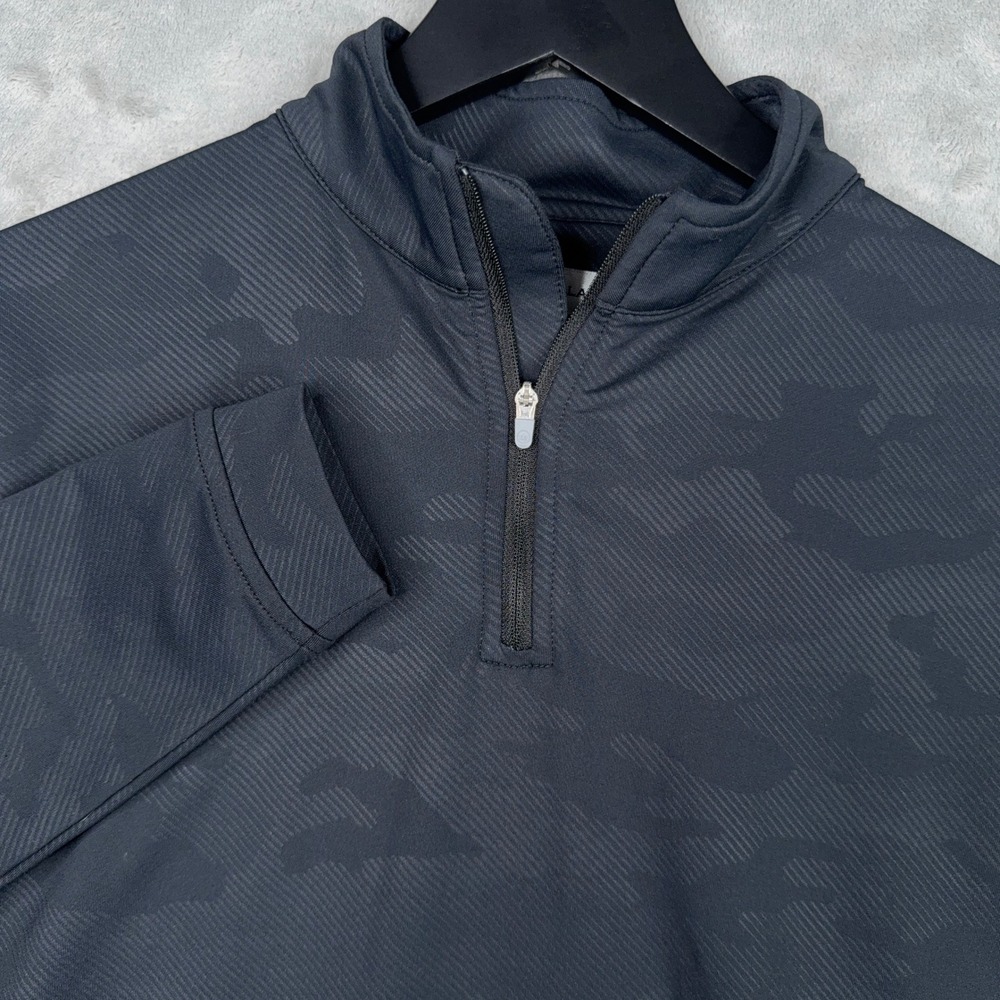 Peter Millar Kids L 11-12 Perth Black Camo Quarter Zip Pullover Stretch Golf